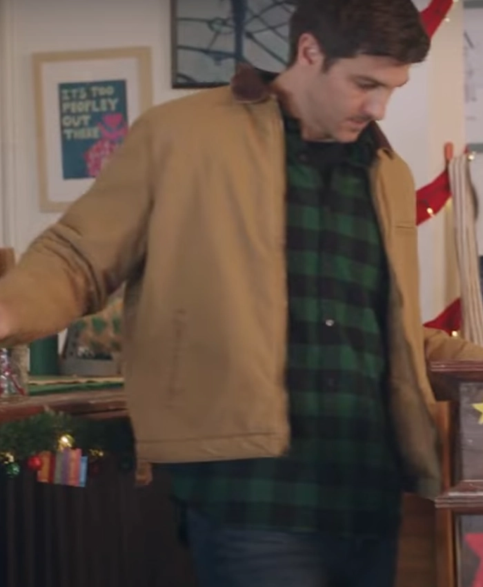 Jake Allyn Christmas on Every Page Camel Brown Jacket For Sale