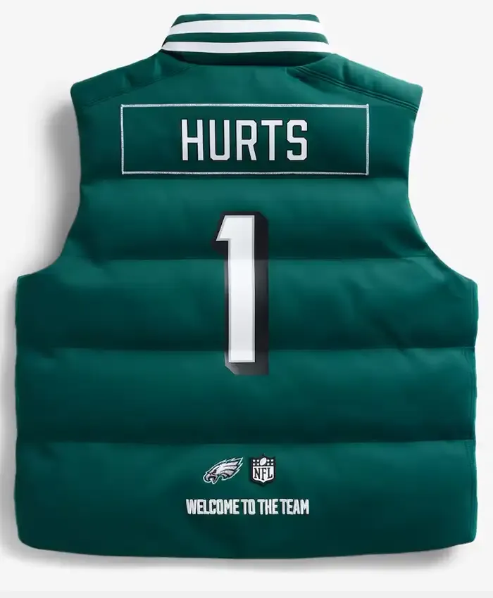 Jalen Hurts Philadelphia Eagles Off Season Puffer Vest For Sale