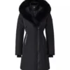 Jameela Jamil A Merry Little Ex-Mas Black Fur-Trim Coat For Sale