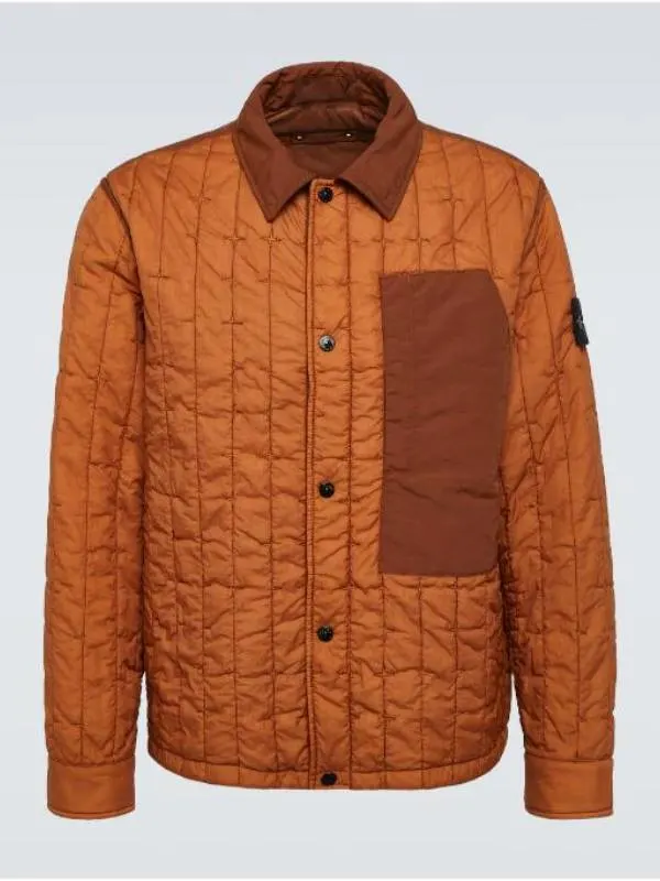 Jay Ellis All Her Fault TV Mini Series Colin Dobbs Burnt Orange Quilted Jacket