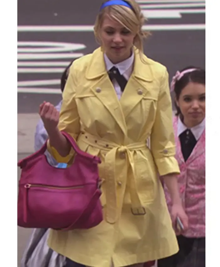 Jenny Humphrey Gossip Girl S01 Yellow Trench Coat For Sale