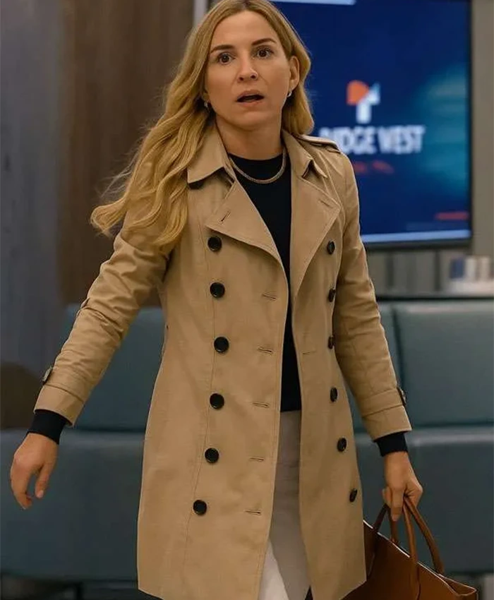 Jessica Capshaw 9-1-1 Nashville Beige Cotton Coat