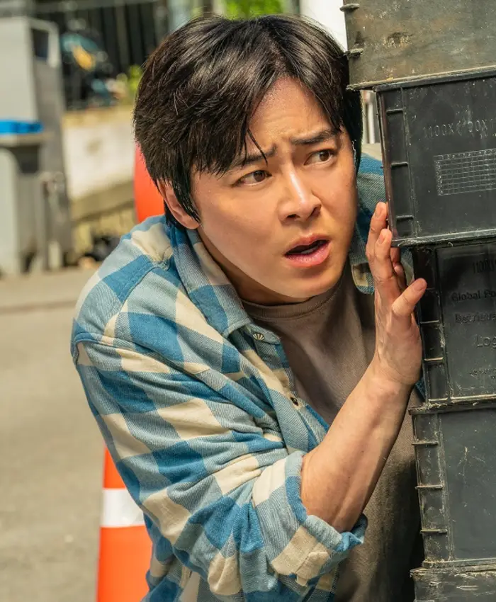 Jo Jung-suk My Daughter Is a Zombie Plaid Shacket For Sale