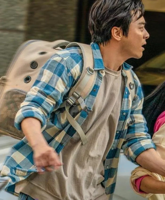 Jo Jung-suk My Daughter Is a Zombie Plaid Shacket