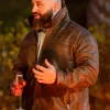 Joe Marler The Celebrity Traitors S01 Brown Leather Jacket For Sale