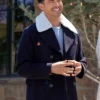 Jonathan Bennett Finding Mr Christmas S02 Blue Wool Coat