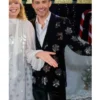 Jonathan Bennett Finding Mr Christmas S02 Snowflake Prnit Blazer