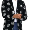 Jonathan Bennett Finding Mr Christmas S02 Snowflake Prnit Blazer For Sale
