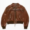 Jordan Firstman I Love LA S01 Brown Leather Jacket For Sale