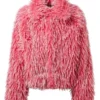 Jordan Firstman I Love LA S01 Pink Fur Jacket For Sale