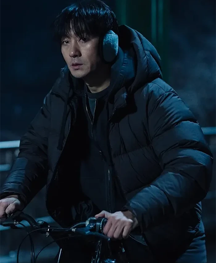 Jun Hee Lee Karma Hooded Puffer Jacket For Sale