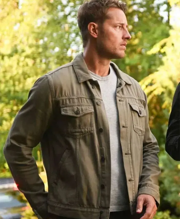 Justin Hartley Tracker S03 Green Jacket For Sale