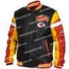 Kansas City Chiefs Full Zip-Up Black Leather Varsity Jacket