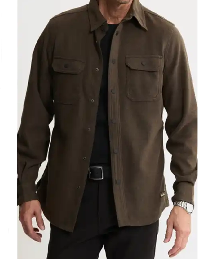 Karl Alberg Murder in a Small Town S02 Olive Shacket For Sale