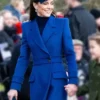 Kate Middleton Christmas Day Service Blue Coat