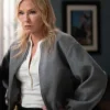 Kelli Giddish Law and Order SVU S27 Grey Bomber Jacket For Sale