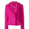 Kim Kardashian All is Fair S01 Pink Fringe Jacket For Sale
