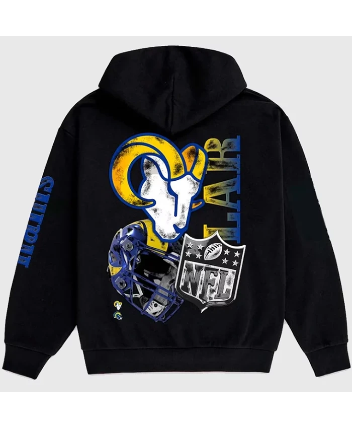 LA Rams No Caller ID Black Stacked Hoodie For Sale