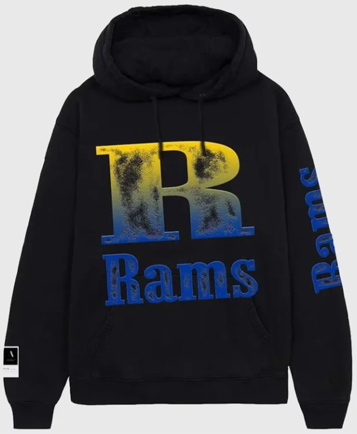 LA Rams No Caller ID Black Stacked Hoodie