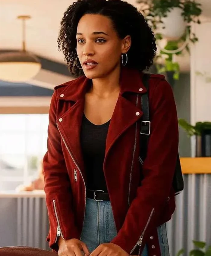 Laila Jackson Murder in a Small Town S02 Suede Leather Jacket