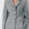 Lena Silver Boston Blue S01 Grey Blazer For Sale