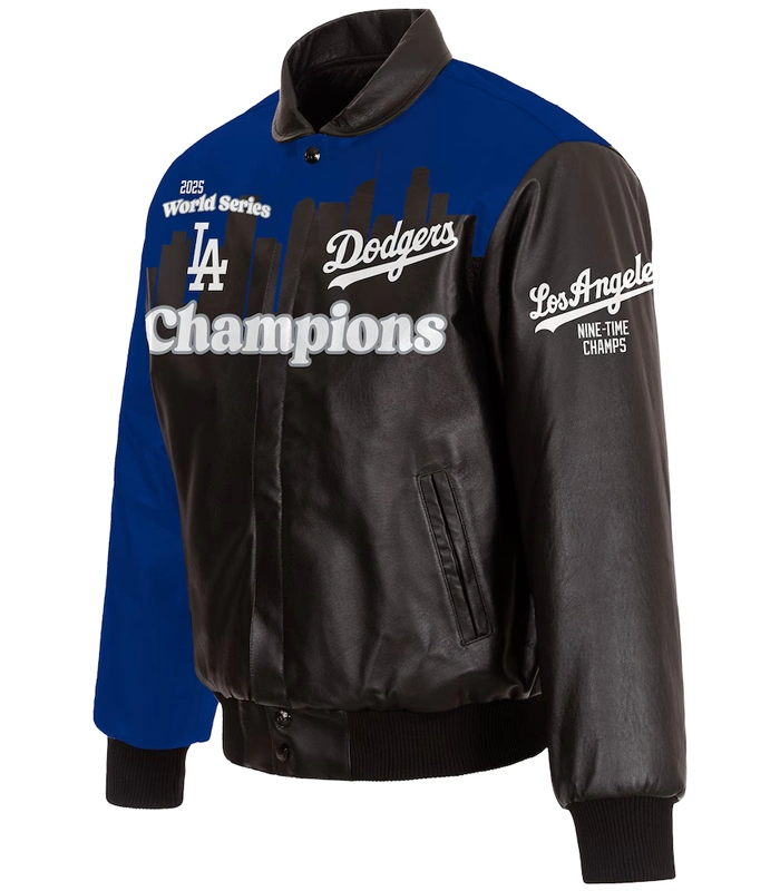 Los Angeles Dodgers World Series Champions Leather Jacket