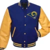 Los Angeles Rams Yellow and Blue Varsity Jacket