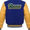 Los Angeles Rams Yellow and Blue Varsity Jacket For Sale