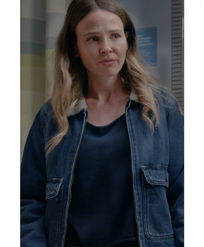 Lyla Novak Chicago Fire S14 Denim Bomber Jacket