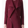 Mae Silver Boston Blue S01 Maroon Cropped Jacket For Sale