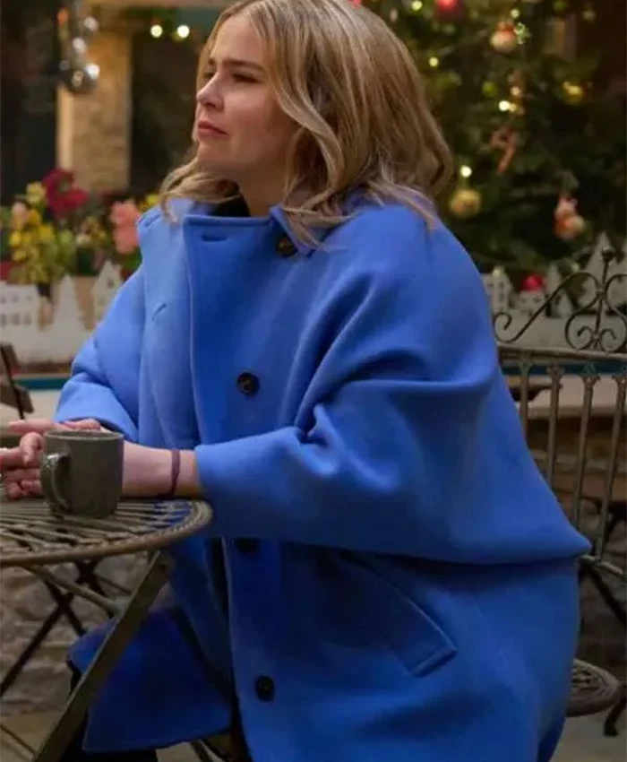 Mae Whitman The Twelve Dates Til Christmas Blue Coat For Sale