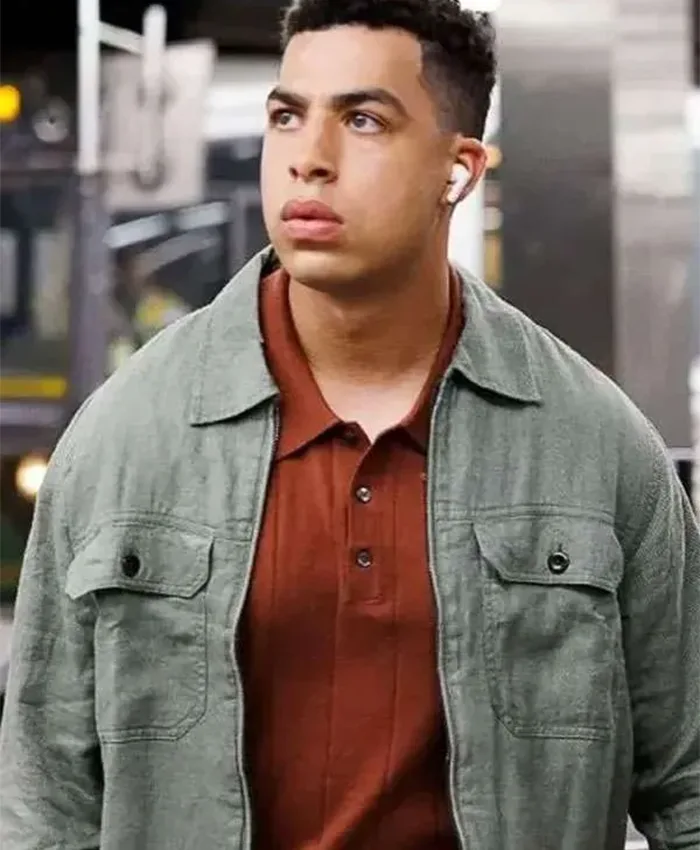 Marcus Scribner Boston Blue S01 Grey Cotton Jacket For Sale