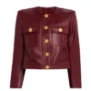 Marissa Gold Elsbeth S03 Golden Button Leather Jacket For Sale