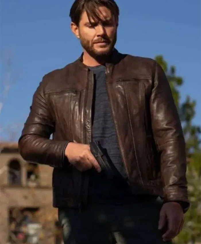 Mark Meachum Countdown S01 Brown Leather Jacket For Sale