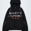 Marty Supreme Timothee Chalamet Black Hooded Jacket