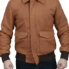 Mason Bomber Brown Leather Jacket