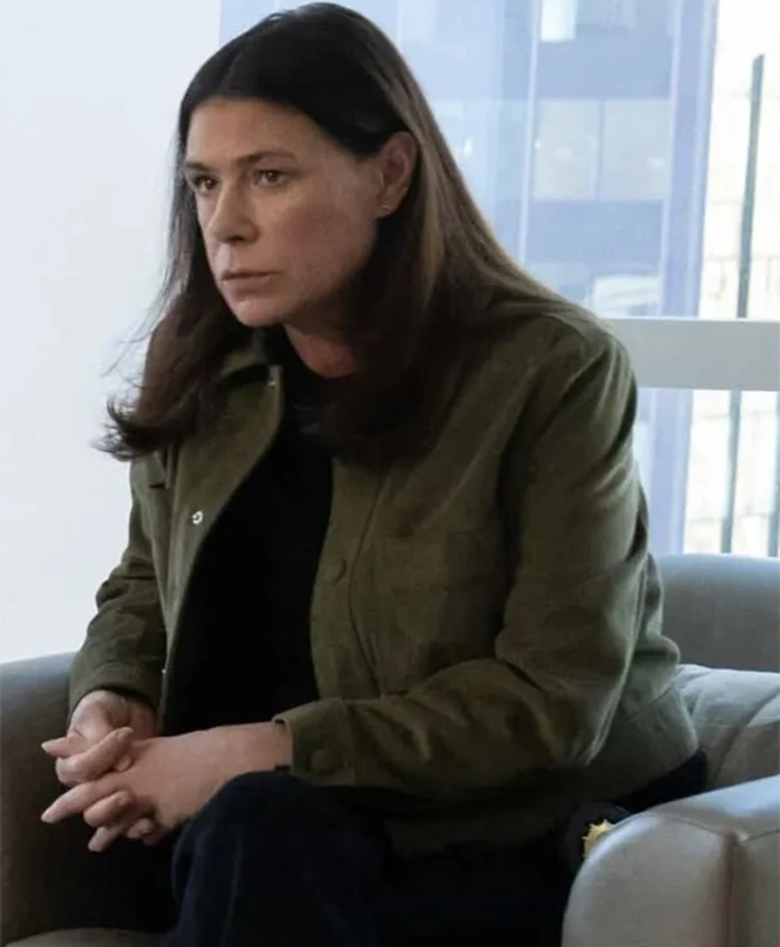 Maura Tierney Law and Order S25 Suede Leather Jacket For Sale
