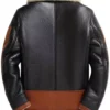 Men Aviator Style Black and Brown B3 Shearling Leather Jacket