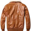 Mens A2 Flight Shearling Brown Bomber Leather Jacket