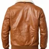 Mens A2 Flight Shearling Brown Bomber Leather Jacket