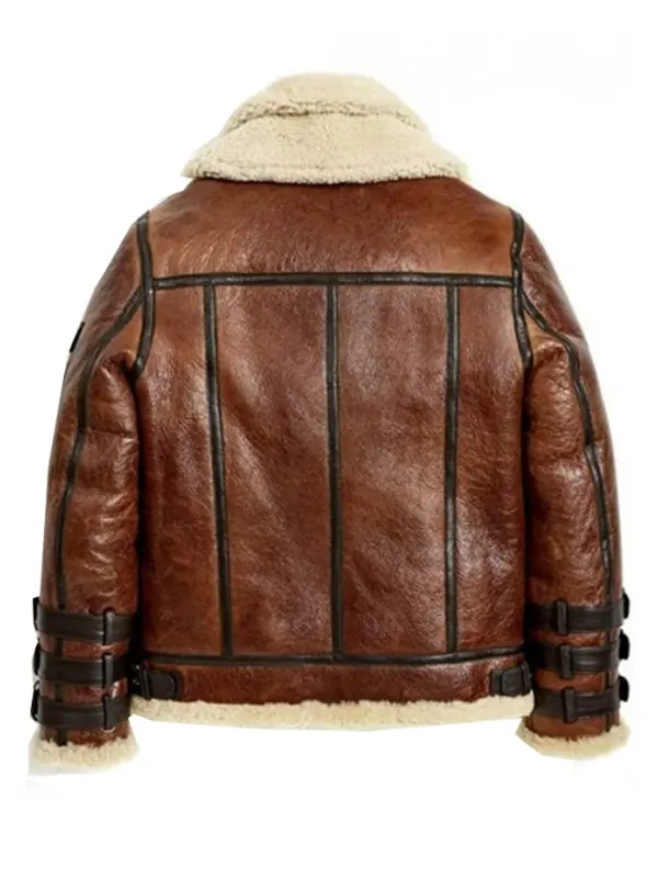 Mens Wear Brown Leather Aviator Jacket