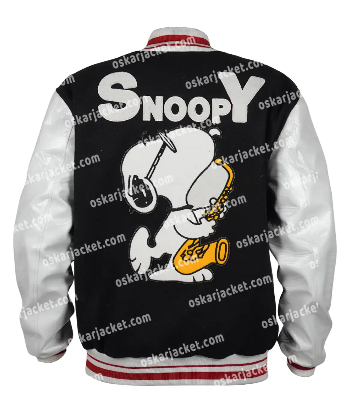 Mens and Womens Snoopy Butter Letterman Jacket For Sale