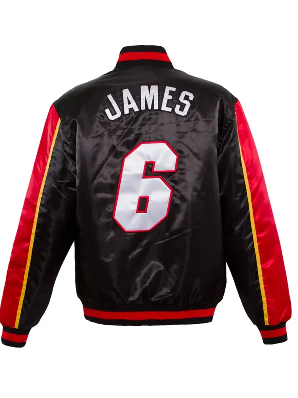 Miami Heat LeBron James Matte Black Satin Jacket