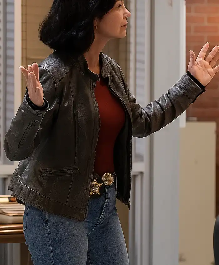 Mickey Fox Sheriff Country Leather Jacket