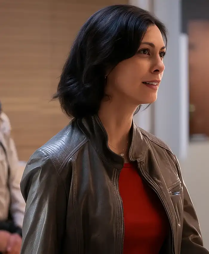 Mickey Fox Sheriff Country Tv Series Morena Baccarin Brown Leather Jacket