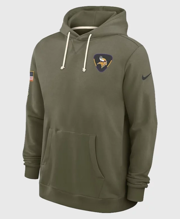 Minnesota Vikings 2025 Salute to Service Pullover Hoodie