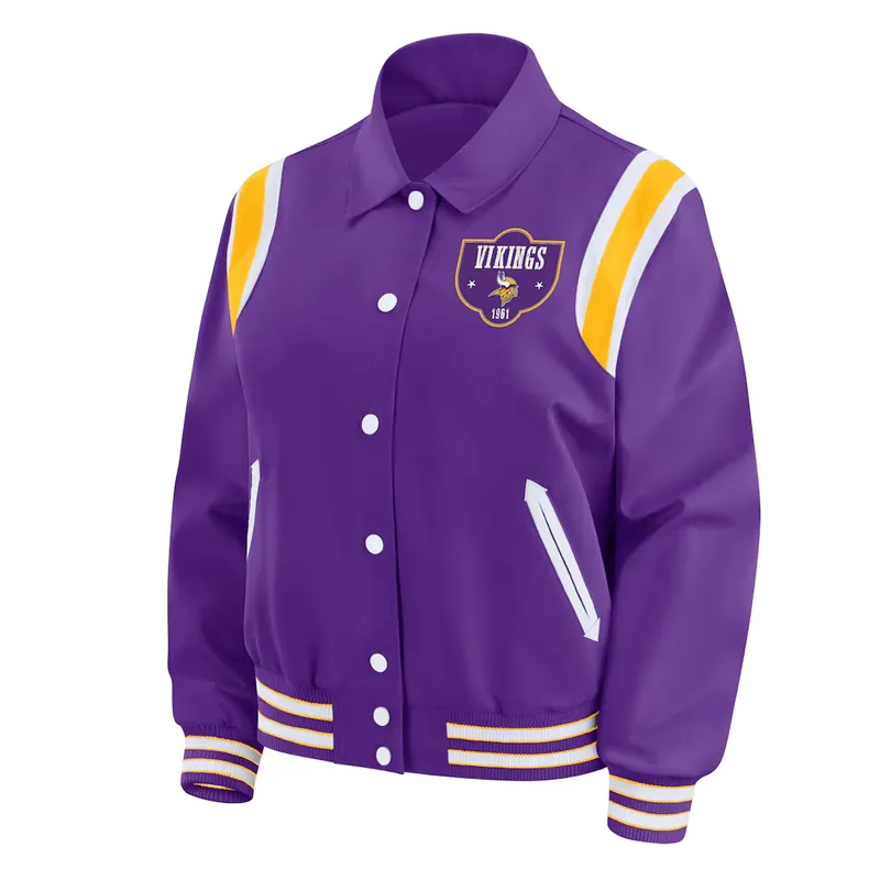 Minnesota Vikings Lightweight Purple Varsity Jacket