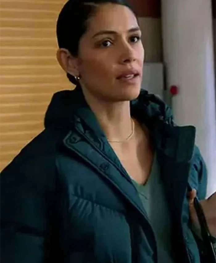 Miranda Rae Mayo Chicago Fire S13 Puffer Jacket For Sale
