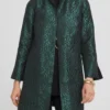 Mona Wilson Beyond the Gates Green Jacquard Jacket For Sale