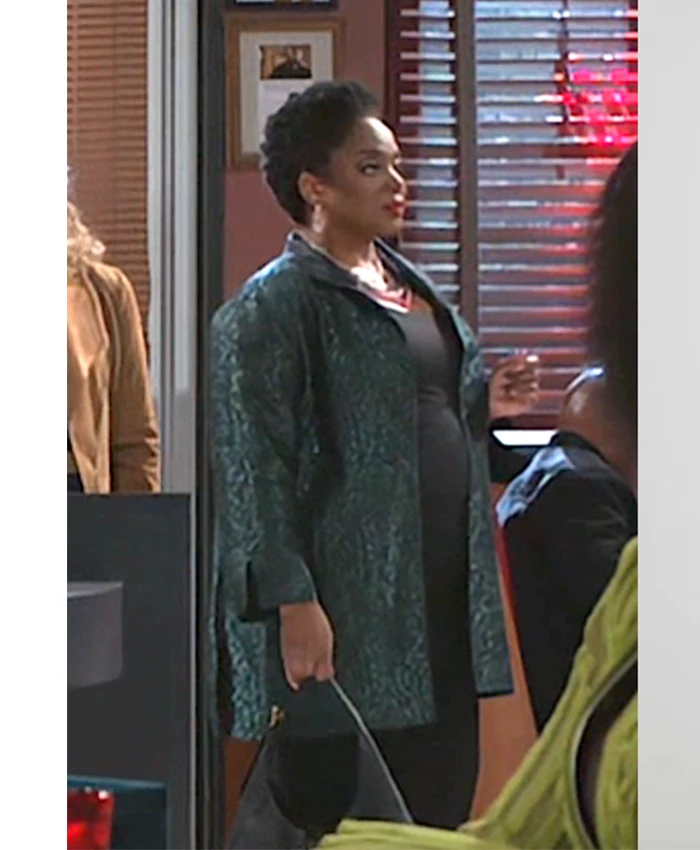 Mona Wilson Beyond the Gates Green Jacquard Jacket